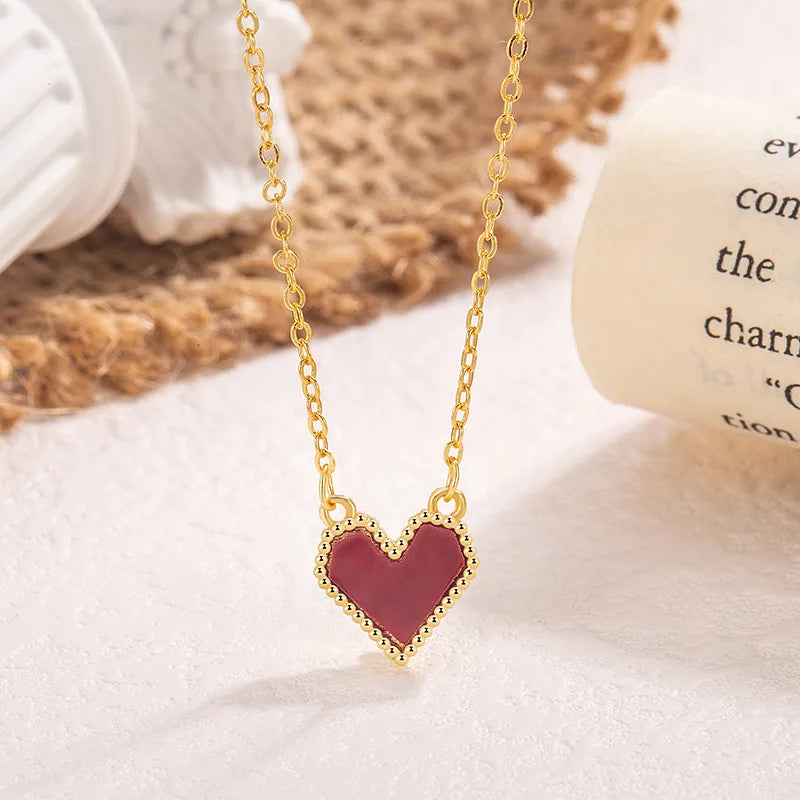New Multi-Layer Colorful Irregular Rock Element Necklace Ethnic Style Minimalist Women's Fashion Star Heart Shaped Pendant