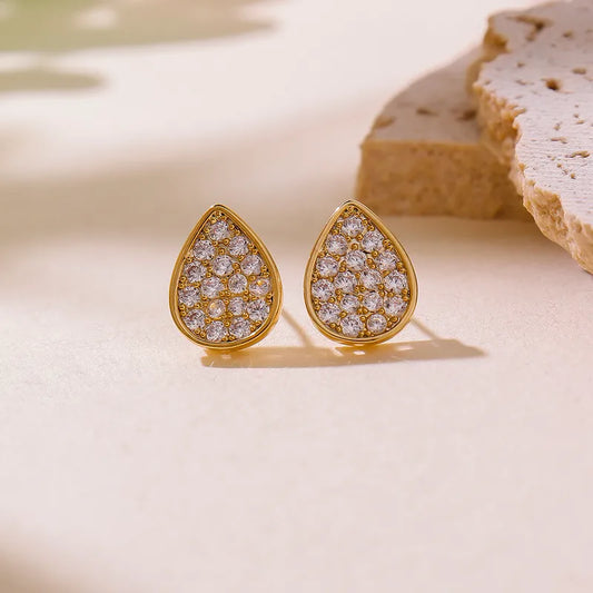 Original Design Waterdrop Zircon Earrings 925 Silver Needle Fashionable Elegant Women's Jewelry Luxury Sensation Ear Rings