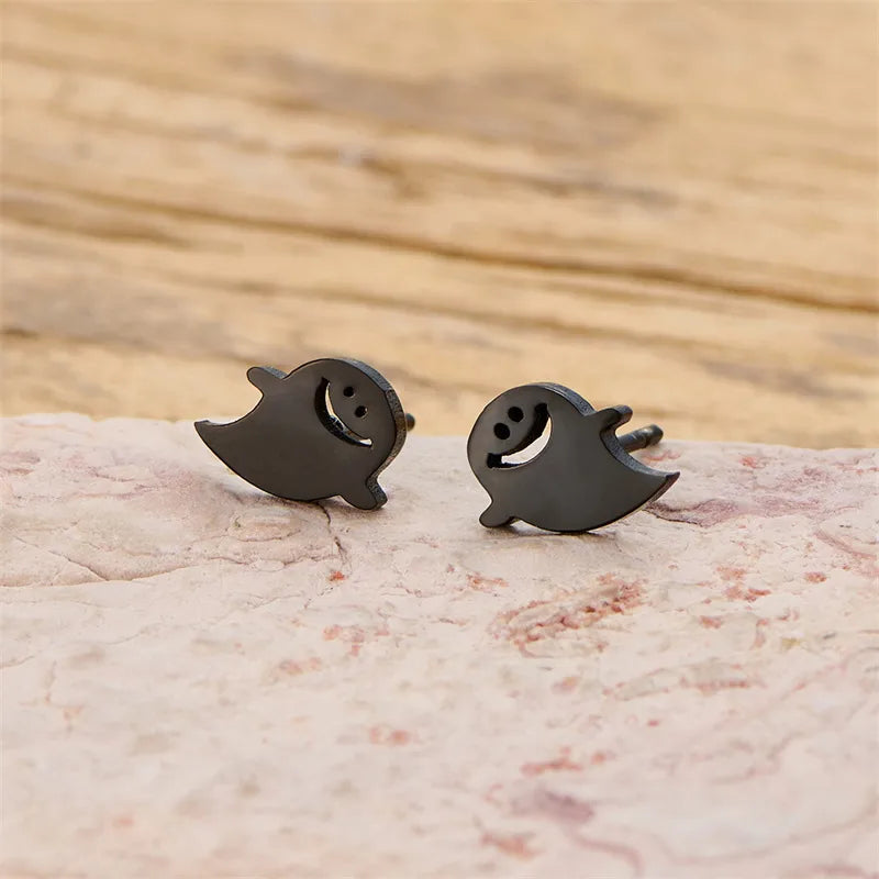 PVD Coated 18K Gold Real Gold Plated Ghost Devil's Eye 304 Stainless Steel Elegant Simple Style Classic Style Waterproof Non Tarnish Ear Studs