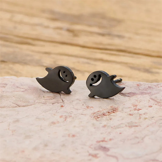 PVD Coated 18K Gold Real Gold Plated Ghost Devil's Eye 304 Stainless Steel Elegant Simple Style Classic Style Waterproof Non Tarnish Ear Studs