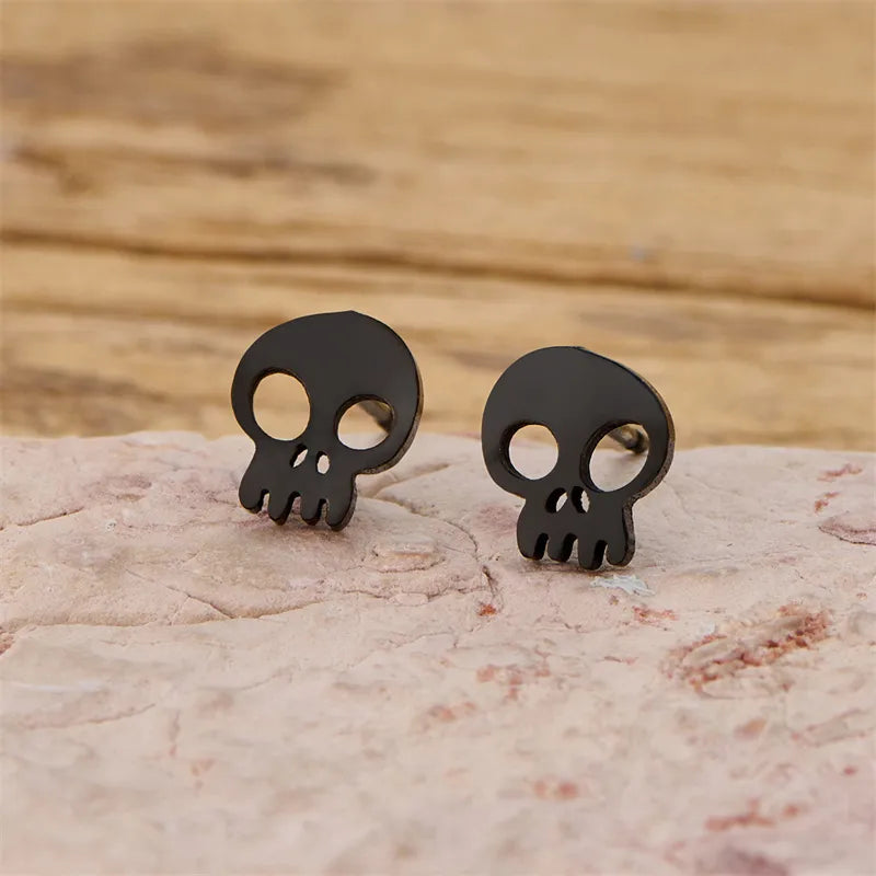 PVD Coated 18K Gold Real Gold Plated Ghost Devil's Eye 304 Stainless Steel Elegant Simple Style Waterproof Non Tarnish Ear Studs