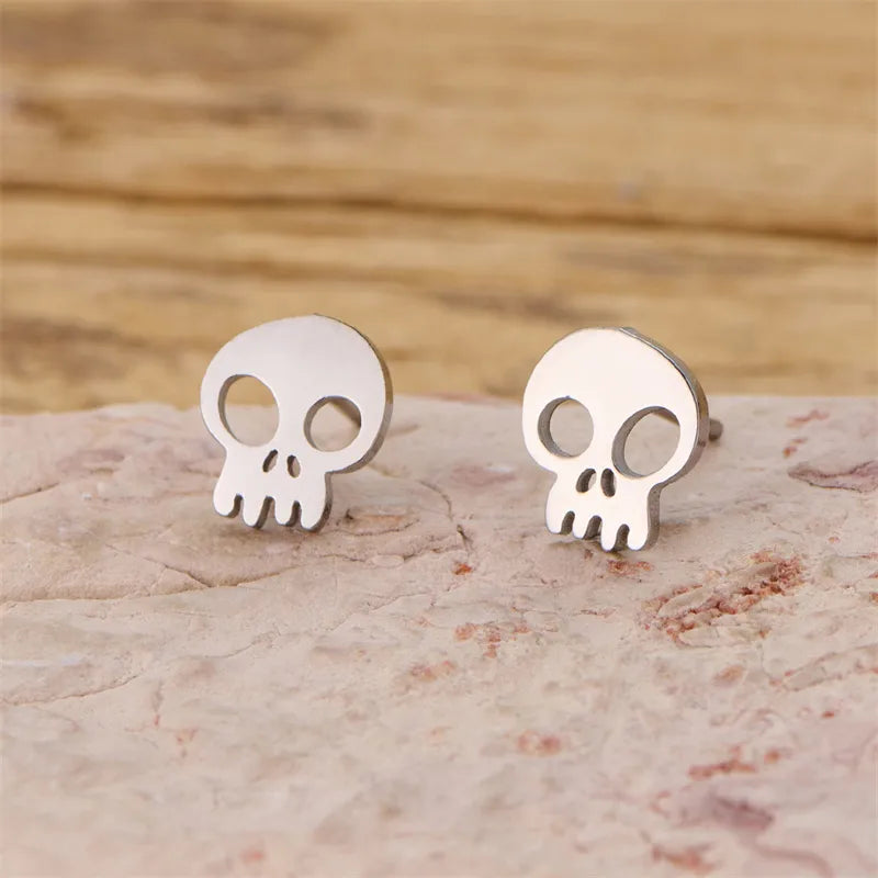 PVD Coated 18K Gold Real Gold Plated Ghost Devil's Eye 304 Stainless Steel Elegant Simple Style Waterproof Non Tarnish Ear Studs