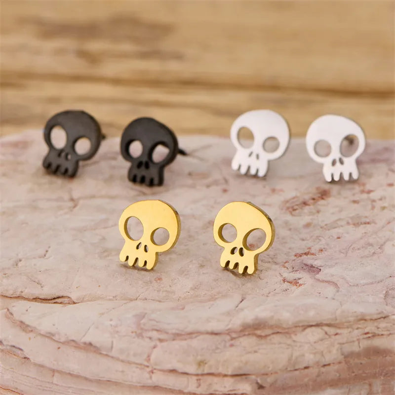 PVD Coated 18K Gold Real Gold Plated Ghost Devil's Eye 304 Stainless Steel Elegant Simple Style Waterproof Non Tarnish Ear Studs