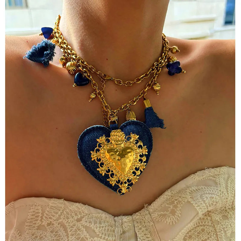 PVD Coated 18K Real Gold Plated Geometric Stainless Steel IG Style Retro Simple Style Hypoallergenic Stainless Steel Lobster Trigger Clasp Closure Pendant Necklace