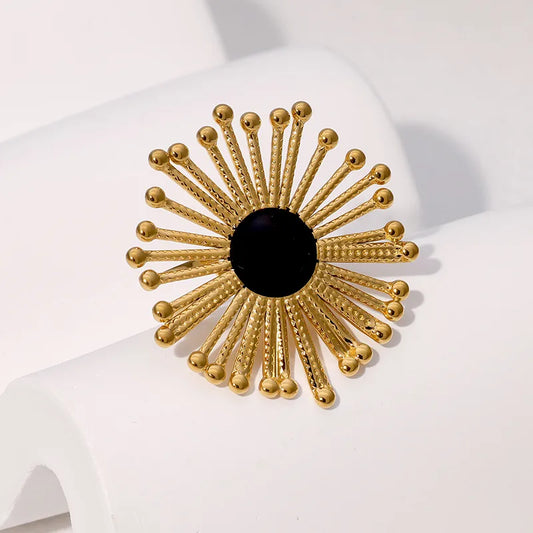 PVD Coated Real Gold Plated 18K Gold Irregular Geometric 304 Stainless Steel Glam Vintage Style French Style Waterproof Non Tarnish Open Rings