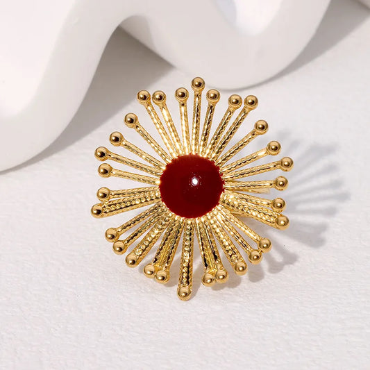 PVD Coated Real Gold Plated 18K Gold Irregular Geometric 304 Stainless Steel Glam Vintage Style French Style Waterproof Non Tarnish Open Rings