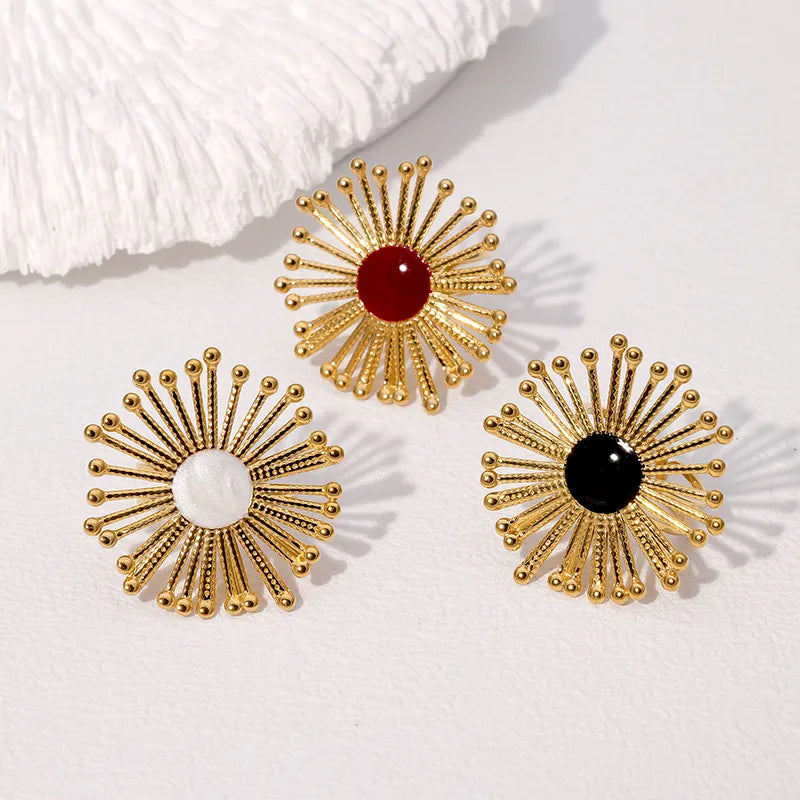 PVD Coated Real Gold Plated 18K Gold Irregular Geometric 304 Stainless Steel Glam Vintage Style French Style Waterproof Non Tarnish Open Rings