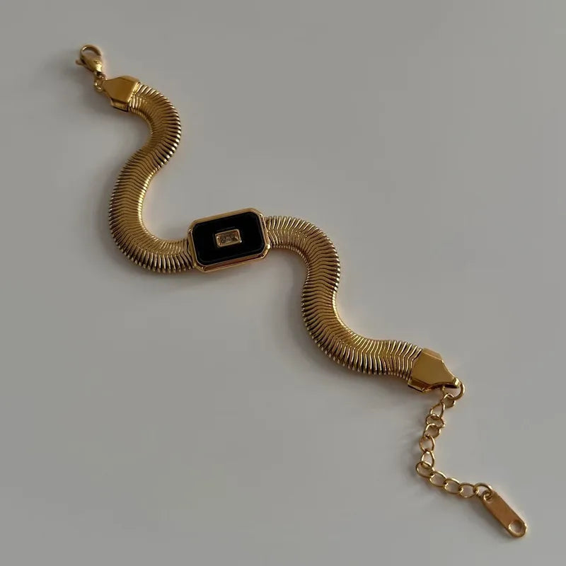 PVD Coated Real Gold Plated 18K Gold Solid Color 304 Stainless Steel Modern Style Waterproof Non Tarnish 304 Stainless Steel Lobster Trigger Clasp Closure Anklet