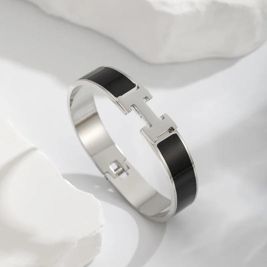 PVD Coated Real Gold Plated 18K Gold Solid Color 304 Stainless Steel Simple Style Classic Style Waterproof Non Tarnish 304 Stainless Steel Bangle Diamond Bangle Simple Minimalist Gold Bracelets Gold Plated Jewelry (Copy)