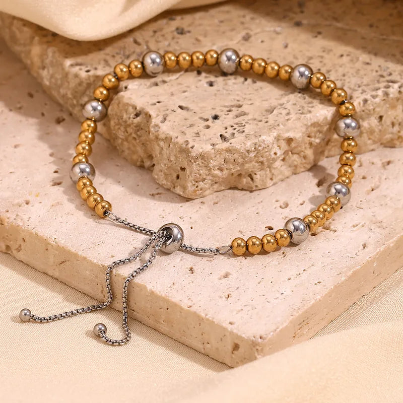 PVD Coated Real Gold Plated Geometric 304 Stainless Steel Simple Style Waterproof Non Tarnish 304 Stainless Steel Bracelets