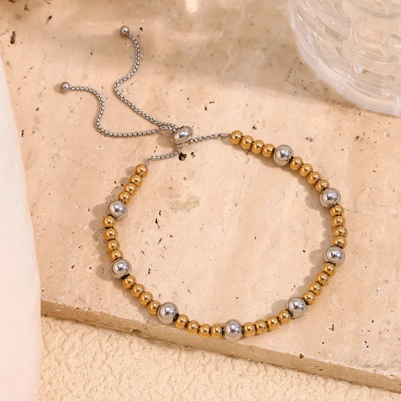 PVD Coated Real Gold Plated Geometric 304 Stainless Steel Simple Style Waterproof Non Tarnish 304 Stainless Steel Bracelets