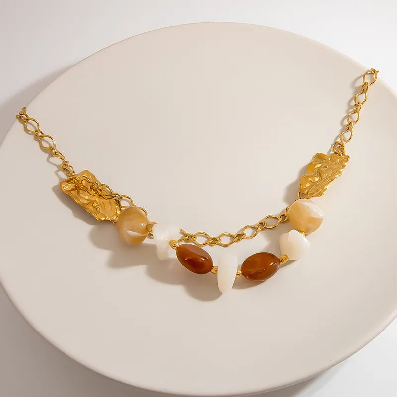 Stainless Steel DIY Necklace Beads Jewelry Luxury Non-Fading Clavicle Chain Non-18K Gold Vacuum Plating Real Gold Accessories