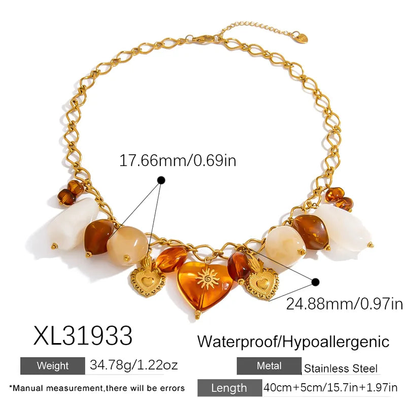 Stainless Steel DIY Necklace Beads Jewelry Luxury Non-Fading Clavicle Chain Non-18K Gold Vacuum Plating Real Gold Accessories