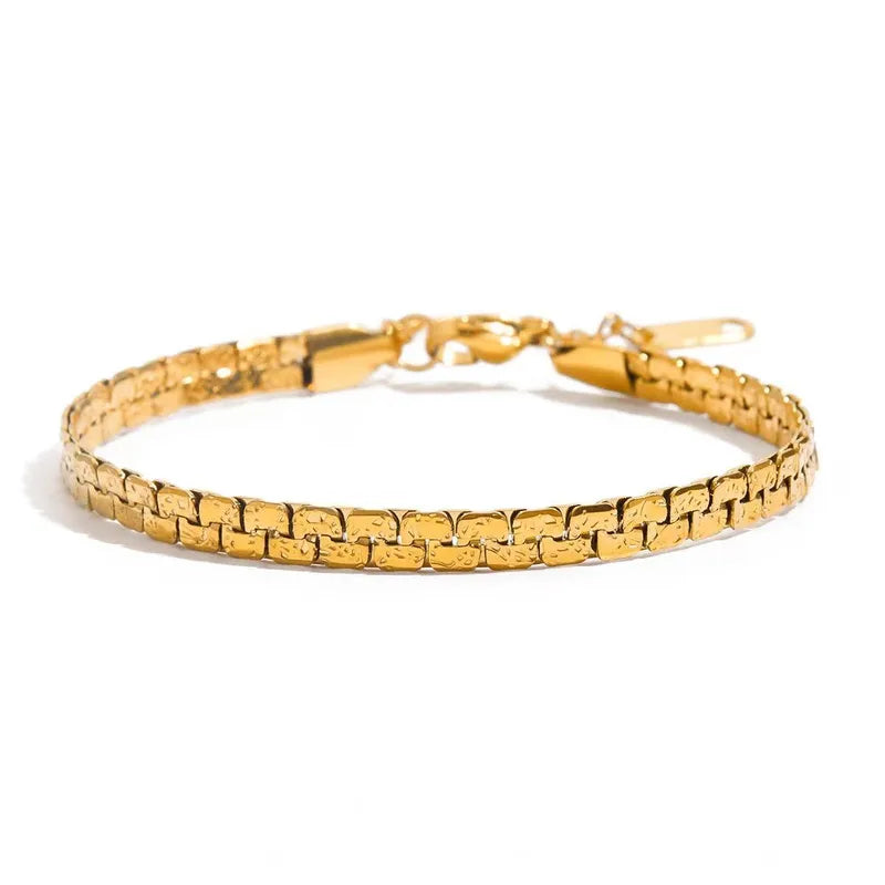Stainless Steel Titanium Steel Gold Plated Women's Bracelet Fashionable Vintage Hand Jewelry