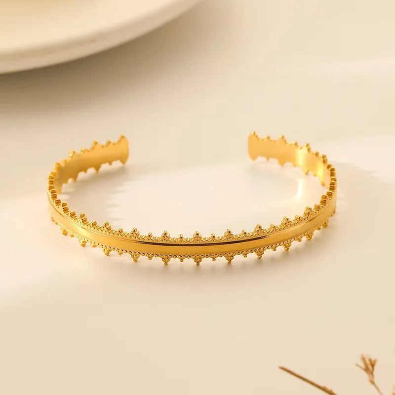 Titanium Steel C-Shaped Bracelet Adjustable Open Ring Women's Stainless Steel Bracelet Simple Versatile Vintage Style