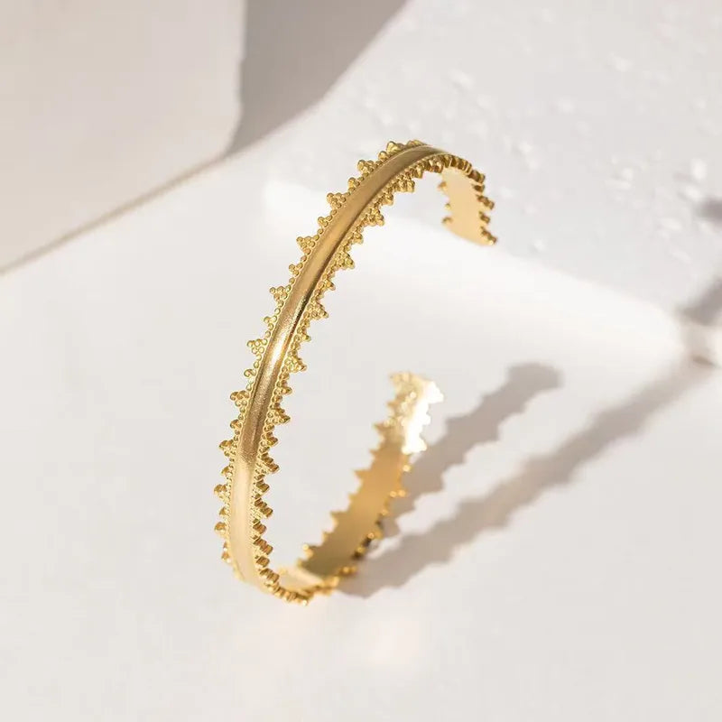 Titanium Steel C-Shaped Bracelet Adjustable Open Ring Women's Stainless Steel Bracelet Simple Versatile Vintage Style