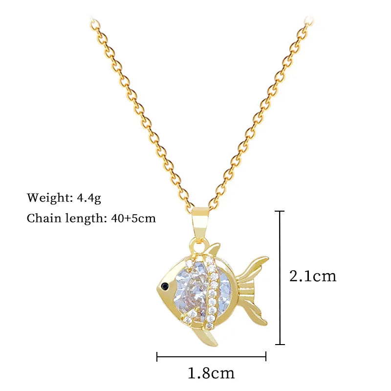 Titanium Steel Zirconia Stone Luxury Full Diamond Necklace Women's Versatile Clavicle Chain Elegant Classic Style Pendant Necklace