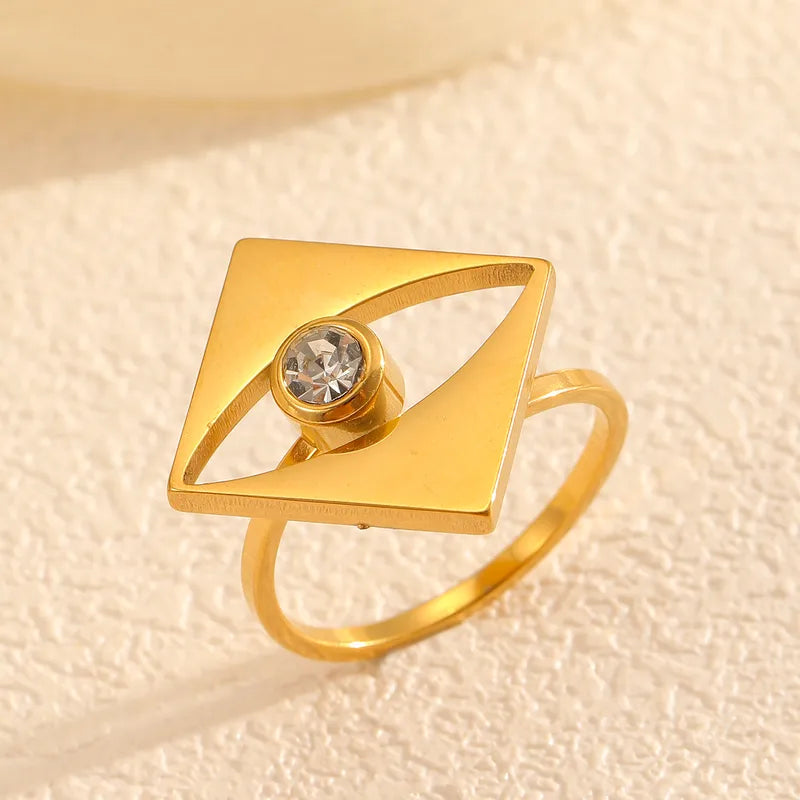 Trendy Non-Loss Of Color Stainless Steel Open Ring Irregular Design Hand Jewelry Unisex Wave Ring Street Style High Street Fashion