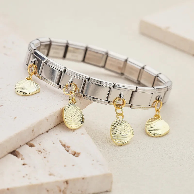 Unisex Stainless Steel Pendant Italian Module Fashion Jewelry Bracelet Non-fading Ocean Animal Series Accessory For Men And Women