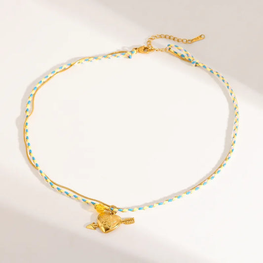 Vacuum Electroplating (In Furnace) Plated 18K Real Gold 304 Stainless Steel Artificial Pearl Love Heart Shape Casual Elegant Romantic Necklace