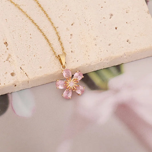 Wholesale Fashion Heart Copper Plating 18K Gold Plated Zircon