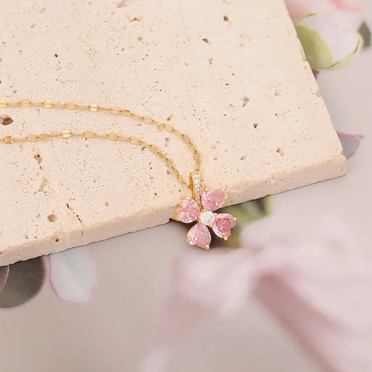 Wholesale Fashion Heart Copper Plating 18K Gold Plated Zircon